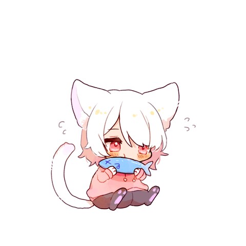 アイコンイラスト(おさかなねこ①)