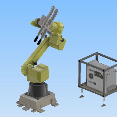 産業用設備の3Dモデル化　6軸ロボットの作業領域の診断も