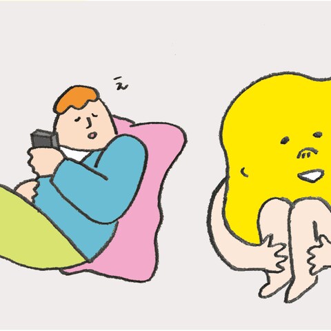 Calbee よふかしポテト コンペ時イラスト