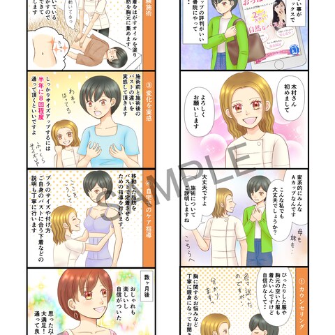 バストアップ漫画(８コマ)