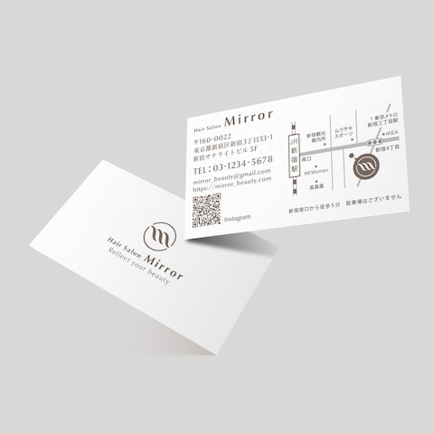 【名刺】Hair Salon Mirror