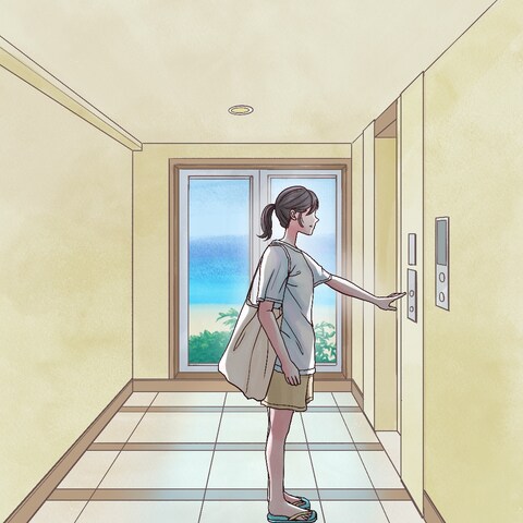 海へ遊びに行く女の子
