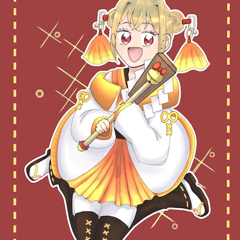 自作漫画のカラーイラストです！
