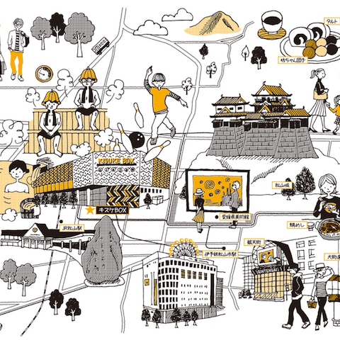松山市イラストマップ