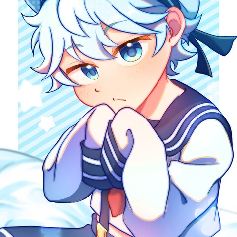 白髪の男の子
