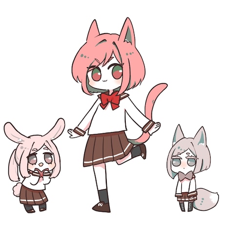 手癖デフォルメおんなのこ