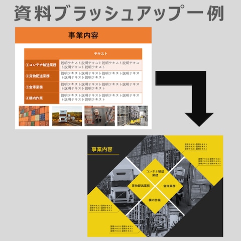 powerpoint資料ブラッシュアップサンプル