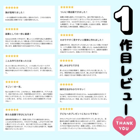 1作目にいただいた口コミ♡
