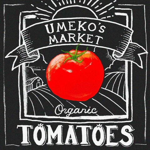 レトロなデザインのトマト