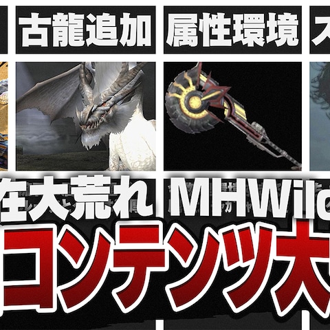 MHWildsに関するサムネイル（自主制作）