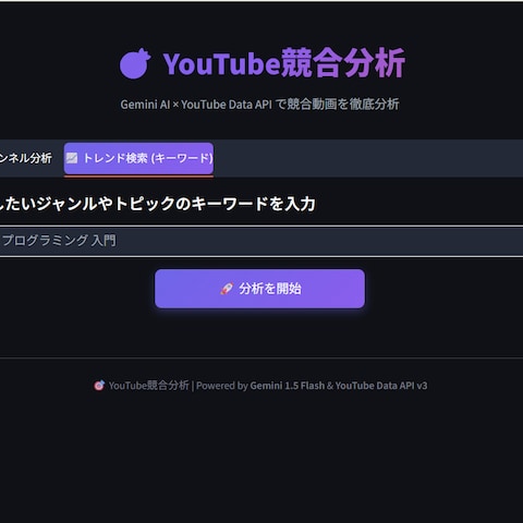 Youtube分析ツール