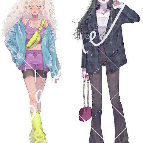 オリジナルキャラクターの立ち絵