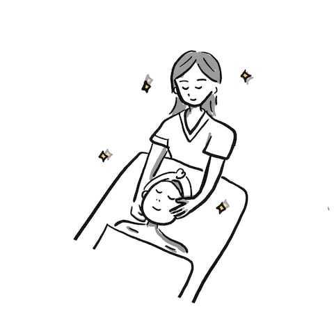 エステ施術のイラスト