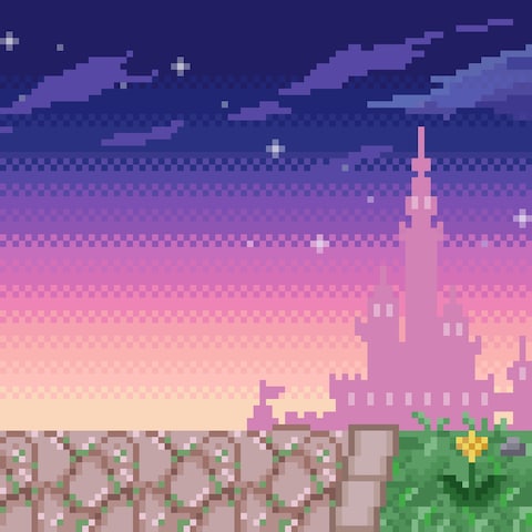 ドット絵　ファンタジー背景