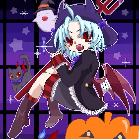 ドット絵　ハロウィンイラスト