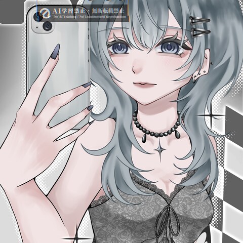 自撮りする女の子