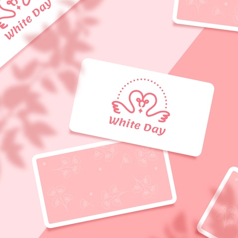 ホワイトデー「純愛白鳥」ロゴ