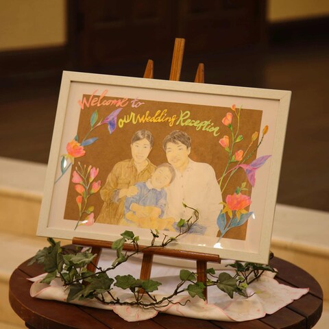 結婚式のウェルカムボード作成