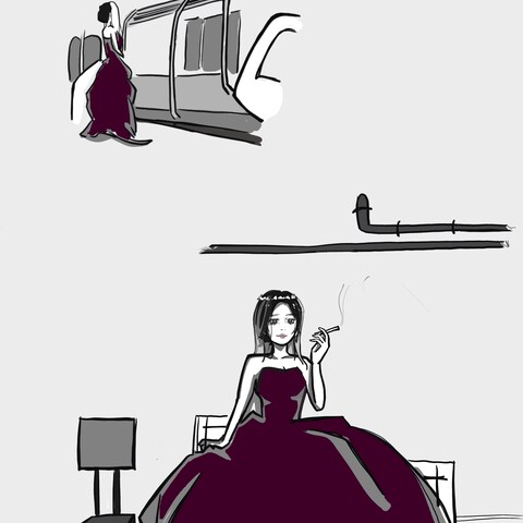黒ドレス