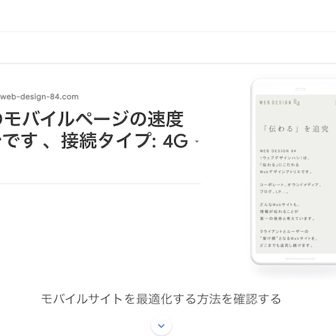 Test My Site で「高速」認定されました