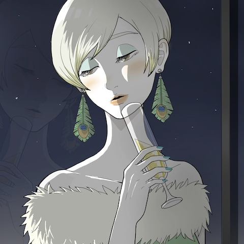 自主制作　漫画系女性イラスト