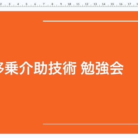 サービス付き高齢者住宅スタッフに対する移乗動作指導