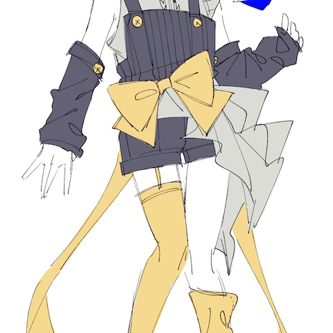 オリジナルキャラクターの衣装デザイン