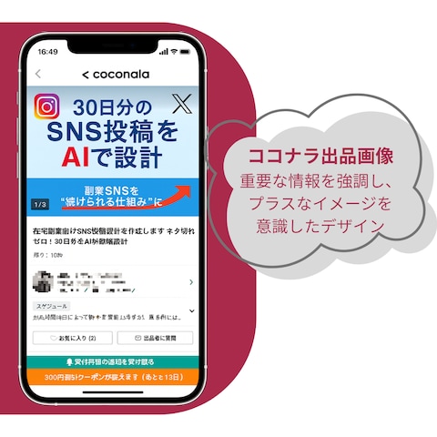 ココナラ出品画像デザイン