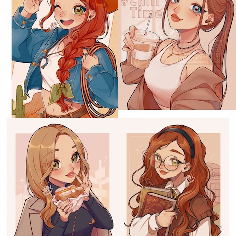 人物イラスト(創作絵)