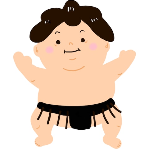 お相撲さんのイラストを作成しました。