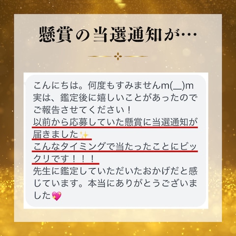 金運鑑定のご感想