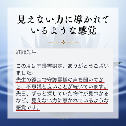 守護霊鑑定のご感想