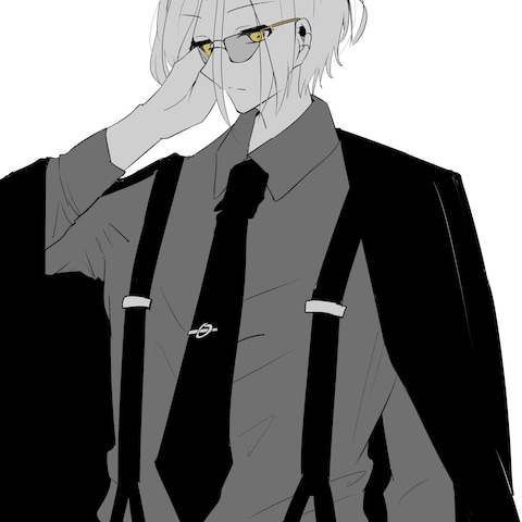 サンプル(モノクロイラスト)