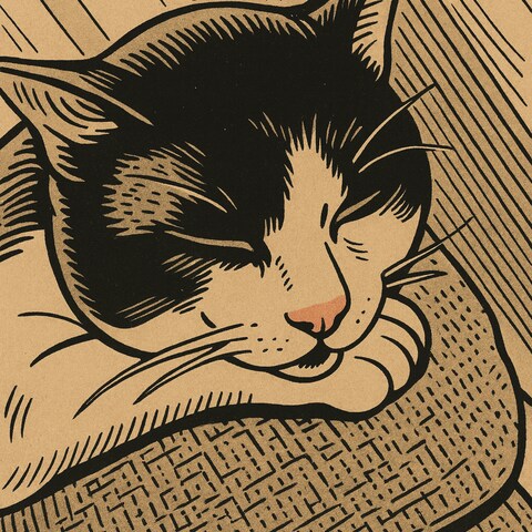 漫画調の猫のイラスト