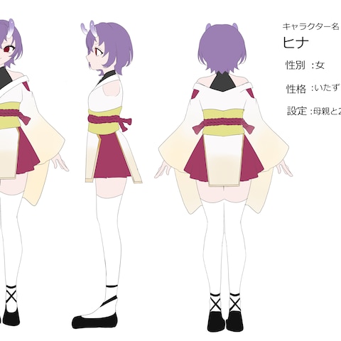 キャラクター三面図