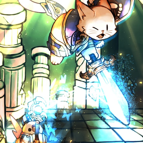 剣士の猫とヒーラーの小鳥