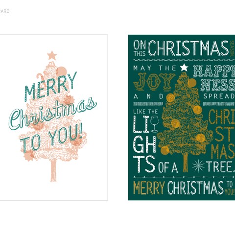 2020クリスマスデザインポストカード