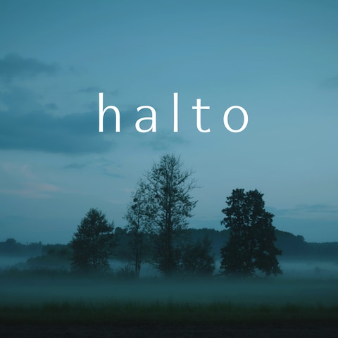 ロゴデザイン|小さなカフェ halto ミモザロゴ