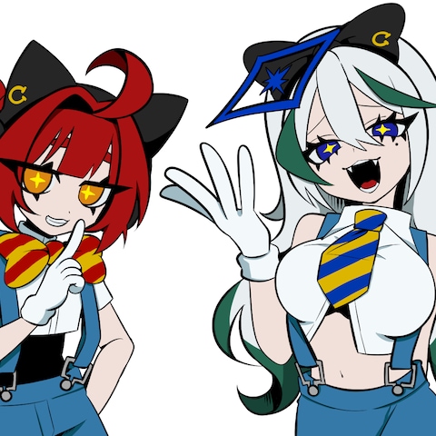 カートゥーンガール歌ってみたイラスト