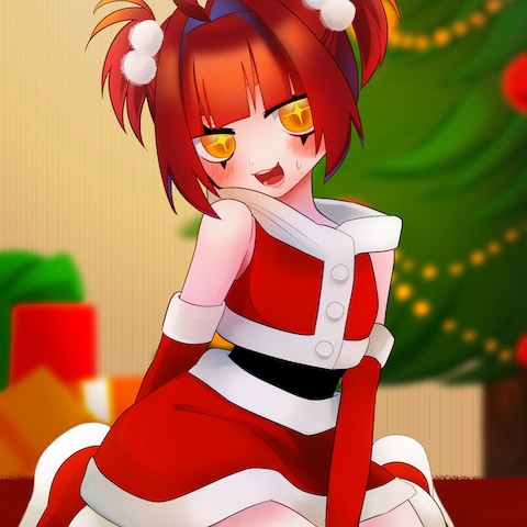 花鶏ツグクリスマスイラスト