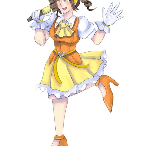 立ち絵サンプル(女性アイドル)