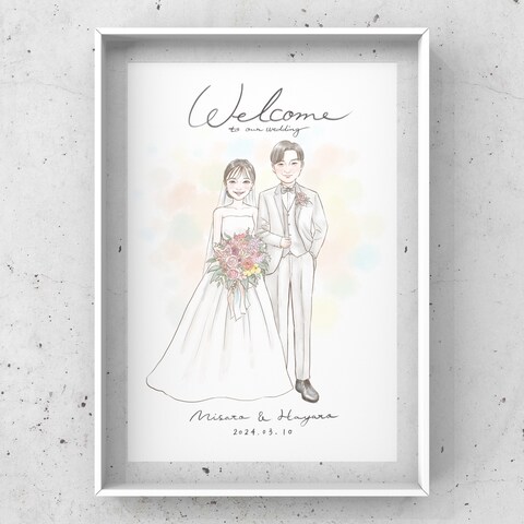 ウェルカムボード/ゆんゆんのデジタル似顔絵