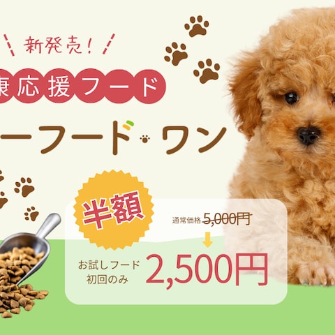 ペットフードの宣伝バナー