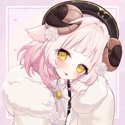 イラスト：胸上、帽子や角耳、アクセサリー