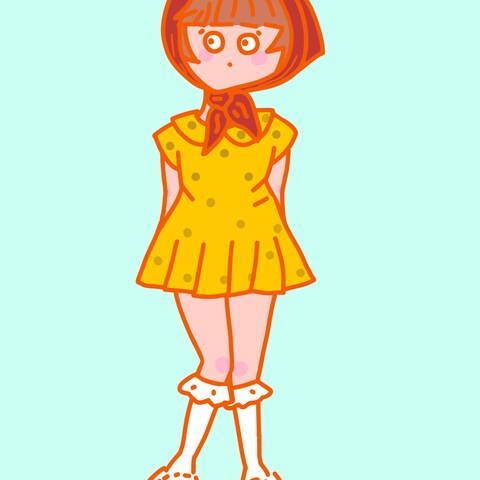 赤ずきんの女の子イラスト