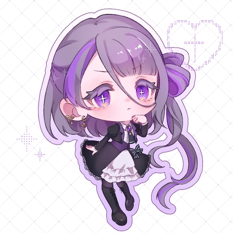 オリジナルキャラクターイラスト(ミニキャラ、女性)