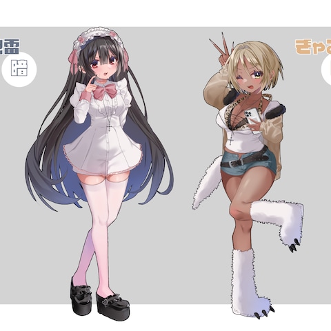 オリジナル_性格別の2人のキャラクター