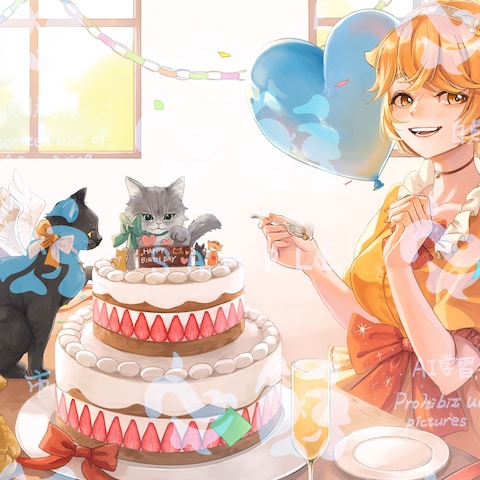 お誕生日配信用イラスト