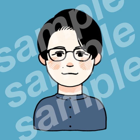 似顔絵イラスト　正面