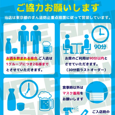 まん延防止重点措置・お客様向けポスター（東京都）